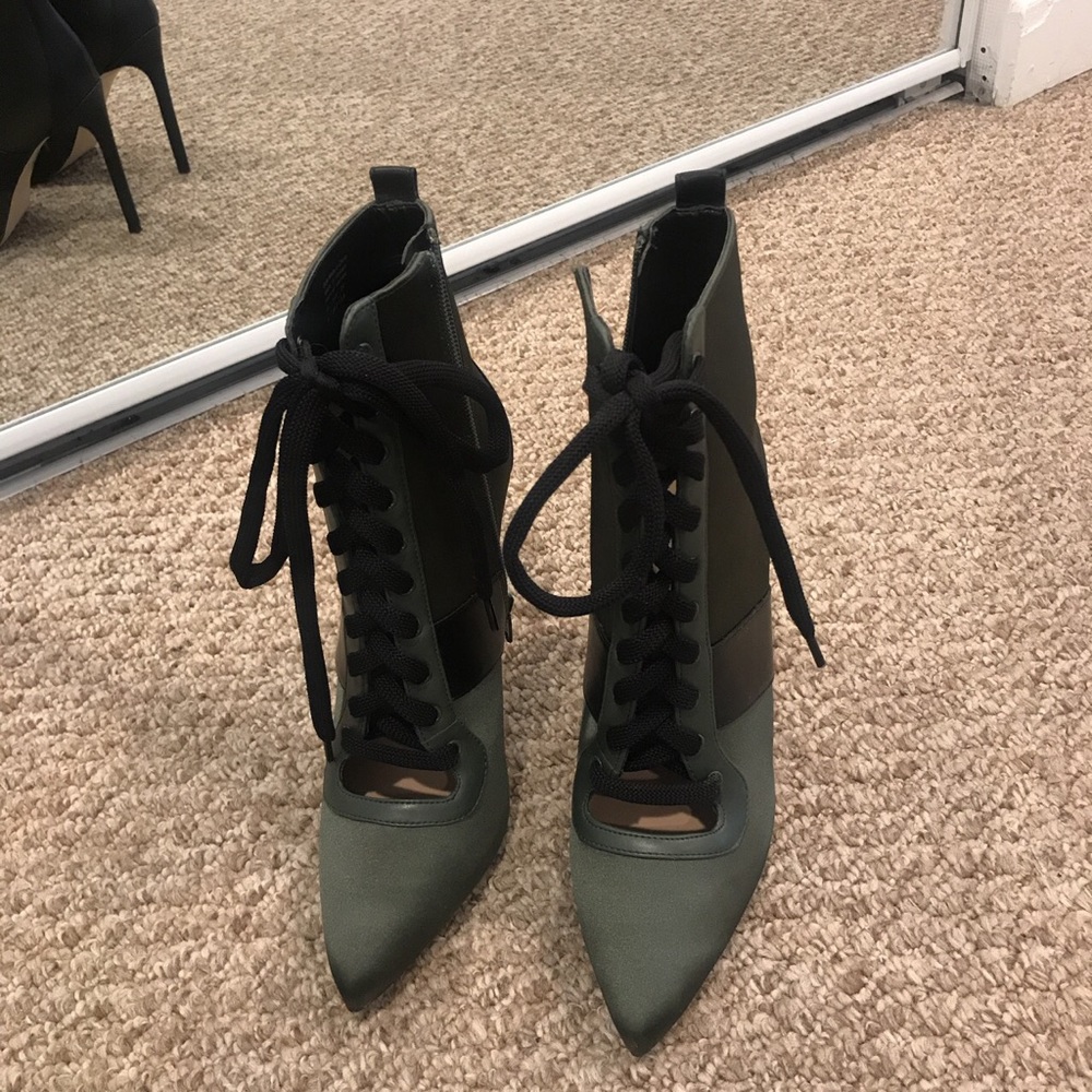ALDO lace up heeled booties